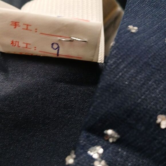 Navy Blue strapless starlight sparkle long gown prom formal evening Sz 9 NWOT - Picture 10 of 10